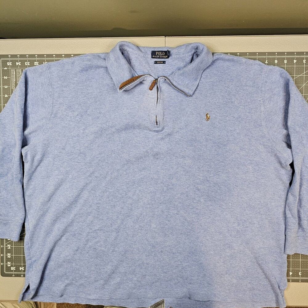 Polo Ralph Lauren Sweater Mens XXLB Big 1/4 Zip Preppy Casual Academia Outdoors